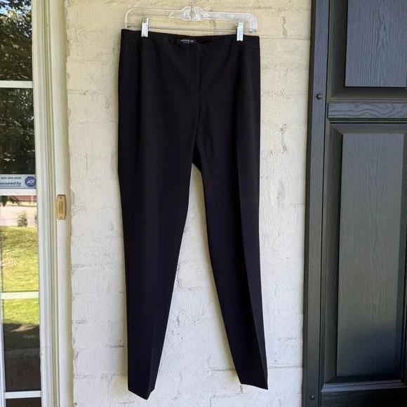 Lafayette 148 NY Black Lightweight Stretch Wool Classic Trousers Size 4 - Picture 4 of 12